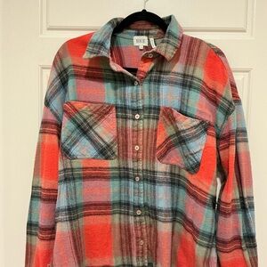 BKE Multicolor Plaid Button-Up Shirt